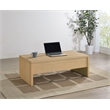 Pemberly Row Engineered Wood Lift Top Coffee Table in Light Oak