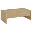 Pemberly Row Engineered Wood Lift Top Coffee Table in Light Oak