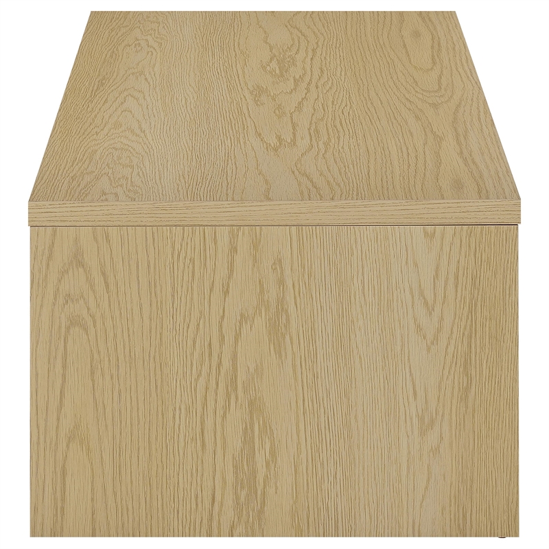 Pemberly Row Engineered Wood Lift Top Coffee Table in Light Oak