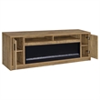 Pemberly Row 79-inch 2-door Engineered Wood TV Stand Fireplace in Mango