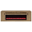 Pemberly Row 79-inch 2-door Engineered Wood TV Stand Fireplace in Mango