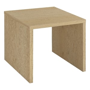 Pemberly Row Engineered Wood Accent Side End Table in Light Oak