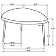 Pemberly Row 2-piece Triangular Coffee and End Table Set in Black
