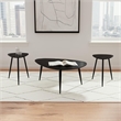 Pemberly Row 3-piece Triangular Coffee and End Table Set in Black