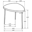 Pemberly Row 3-piece Triangular Coffee and End Table Set in Black