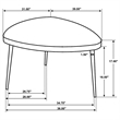 Pemberly Row 3-piece Triangular Coffee and End Table Set in Black