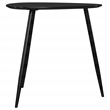 Pemberly Row Triangular Solid Mango Wood Side End Table in Black