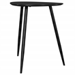 Pemberly Row Triangular Solid Mango Wood Side End Table in Black