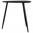 Pemberly Row Triangular Solid Mango Wood Side End Table in Black