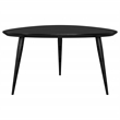 Pemberly Row Triangular Solid Mango Wood Coffee Table in Black