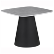 Pemberly Row 2-piece Cocktail Coffee Table Set in Concrete and Black