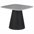 Pemberly Row 2-piece Cocktail Coffee Table Set in Concrete and Black