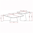 Pemberly Row 2-piece Cocktail Coffee Table Set in Concrete and Black
