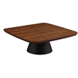 Pemberly Row 2-piece Coffee and End Table Set in Walnut and Black