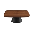 Pemberly Row 2-piece Coffee and End Table Set in Walnut and Black