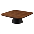 Pemberly Row 2-piece Coffee and End Table Set in Walnut and Black