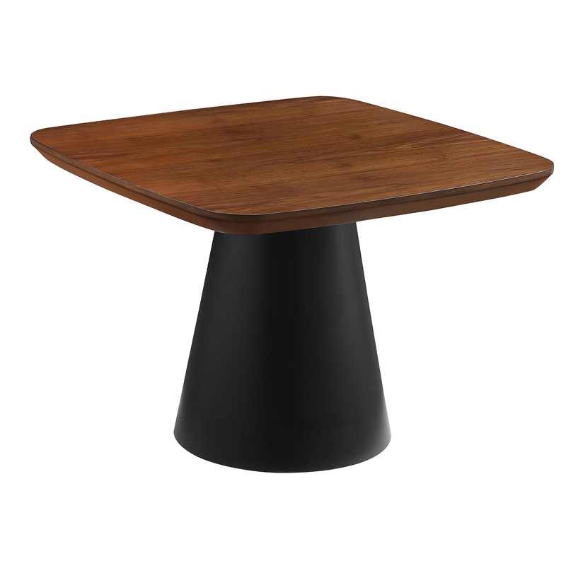 Pemberly Row 2-piece Coffee and End Table Set in Walnut and Black
