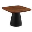 Pemberly Row 2-piece Coffee and End Table Set in Walnut and Black
