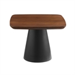 Pemberly Row 2-piece Coffee and End Table Set in Walnut and Black