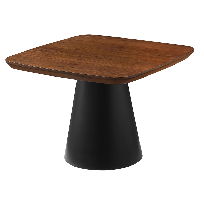 Pemberly Row 2-piece Coffee and End Table Set in Walnut and Black