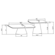 Pemberly Row 2-piece Coffee and End Table Set in Walnut and Black