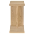 Pemberly Row Engineered Wood C-Shaped Sofa Side Table in Light Oak