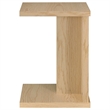 Pemberly Row Engineered Wood C-Shaped Sofa Side Table in Light Oak