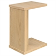 Pemberly Row Engineered Wood C-Shaped Sofa Side Table in Light Oak