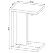 Pemberly Row Engineered Wood C-Shaped Sofa Side Table in Light Oak