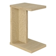 Pemberly Row Engineered Wood C-Shaped Sofa Side Table in Light Oak