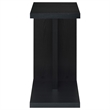 Pemberly Row Engineered Wood C-Shaped Sofa Side Table in Black