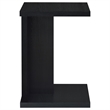 Pemberly Row Engineered Wood C-Shaped Sofa Side Table in Black