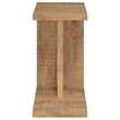 Pemberly Row Engineered Wood C-Shaped Sofa Side Table in Mango