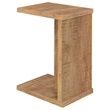 Pemberly Row Engineered Wood C-Shaped Sofa Side Table in Mango
