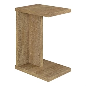 Pemberly Row Engineered Wood C-Shaped Sofa Side Table in Mango