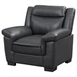 Pemberly Row Upholstered Padded Arm High Back Accent Chair in Grey