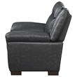 Pemberly Row Upholstered Padded Arm High Back Accent Chair in Grey