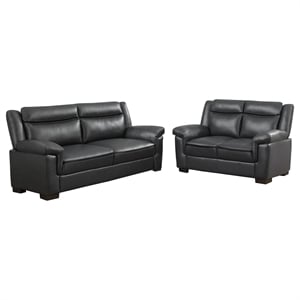 Pemberly Row 2-piece Upholstered Sofa and Loveseat Set in Grey
