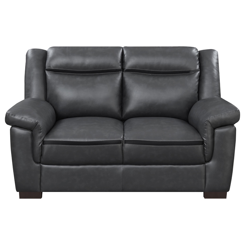 Pemberly Row 3-piece Upholstered Sofa Loveseat and Chair Set in Grey