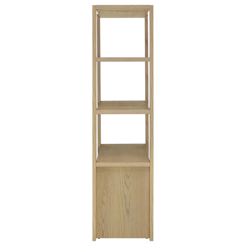 Pemberly Row 3-piece Engineered Wood Entertainment Center in Light Oak