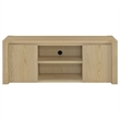 Pemberly Row 3-piece Engineered Wood Entertainment Center in Light Oak
