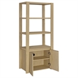 Pemberly Row 3-piece Engineered Wood Entertainment Center in Light Oak