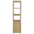Pemberly Row 3-shelf Engineered Wood Media Tower Tall Cabinet in Light Oak