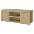Pemberly Row 60-inch 2-door Engineered Wood TV Stand in Light Oak