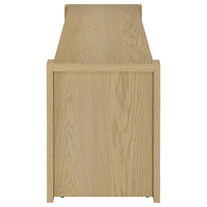 Pemberly Row 60-inch 2-door Engineered Wood TV Stand in Light Oak