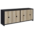 Pemberly Row 79-inch 4-door Engineered Wood TV Stand Media Console in Black