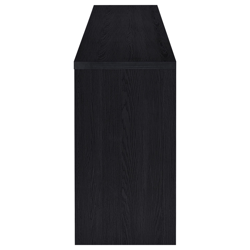 Pemberly Row 79-inch 4-door Engineered Wood TV Stand Media Console in Black