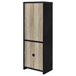Pemberly Row 67-inch 2-door Engineered Wood Media Tower Cabinet in Black