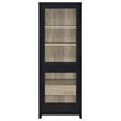 Pemberly Row 3-piece Engineered Wood Entertainment Center in Black
