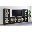 Pemberly Row 3-piece Engineered Wood Entertainment Center in Black